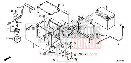 BATTERIE (VT750C2B/C) VT750C2BE de 2014